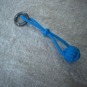 FREE WITH PURCHASE! Handmade Blue Paracord Keychain with Metal Ring